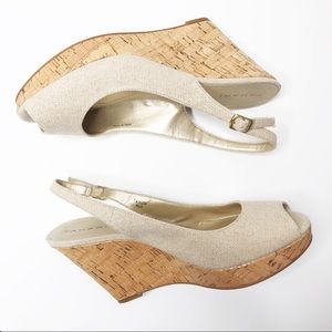 Tahari Women’s Taylor Peep Toe & Cork Wedge
